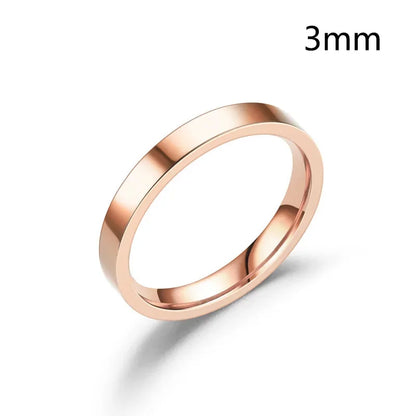 3/4/6/8mm Wide Stainless Steel Rings High Polished New Fashion Classic And Generous For Men's And Women's Кольцо Jewelry Gift