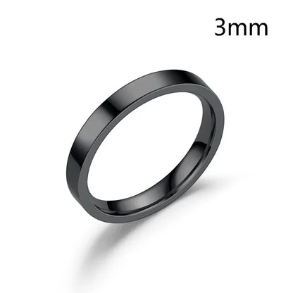 3/4/6/8mm Wide Stainless Steel Rings High Polished New Fashion Classic And Generous For Men's And Women's Кольцо Jewelry Gift