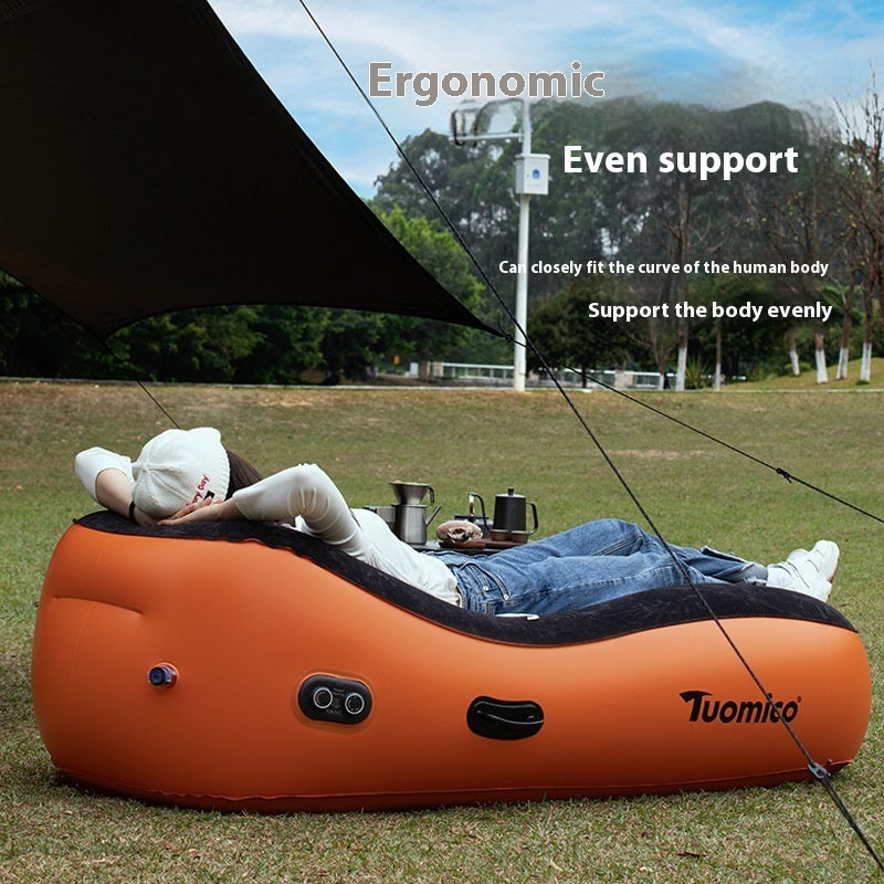 Automatic Inflatable Sofa Floatation Bed Outdoor Camping Portable Lazy Lunch Break Floor Shop Home Airbed