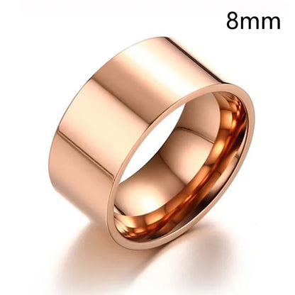 3/4/6/8mm Wide Stainless Steel Rings High Polished New Fashion Classic And Generous For Men's And Women's Кольцо Jewelry Gift