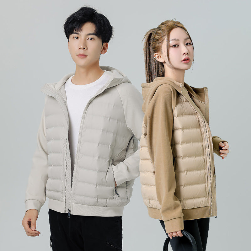 Down Jacket Men's And Women's Winter Lightweight Knitted Sports