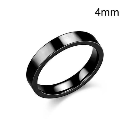 3/4/6/8mm Wide Stainless Steel Rings High Polished New Fashion Classic And Generous For Men's And Women's Кольцо Jewelry Gift