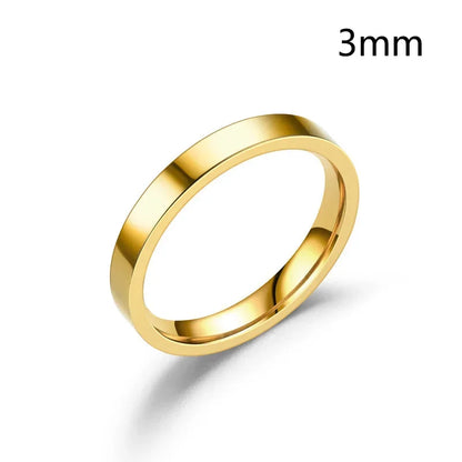 3/4/6/8mm Wide Stainless Steel Rings High Polished New Fashion Classic And Generous For Men's And Women's Кольцо Jewelry Gift