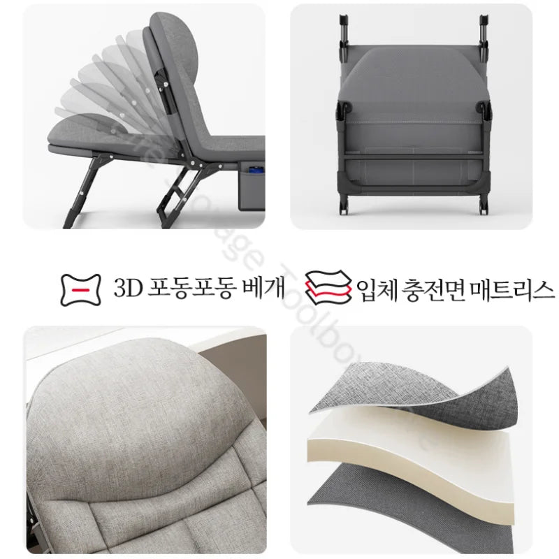 Portable Folding Chair Bed Lengthen Cot Office Hospital Napping Recliner Camping Simple Sleep Relax Chair Backrest chair Sofa