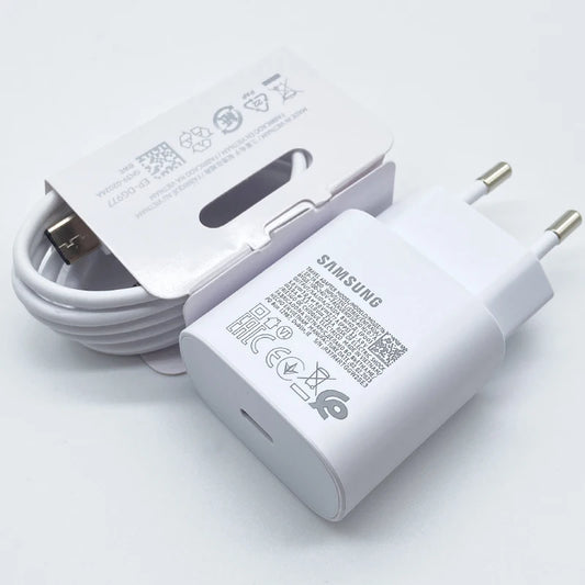 Samsung 25W Super Fast Charger Usb Type C Cargador Adapter For Galaxy