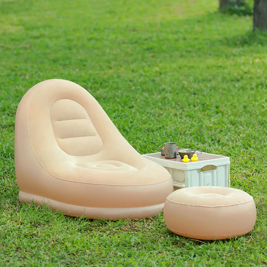 Camp Foldable Lazy Bag Air Sofa Beach Outdoor Romantic Air Sofa Nature Inflatable Relexing Indoor Lounge Chair Toldos Camp Stuff