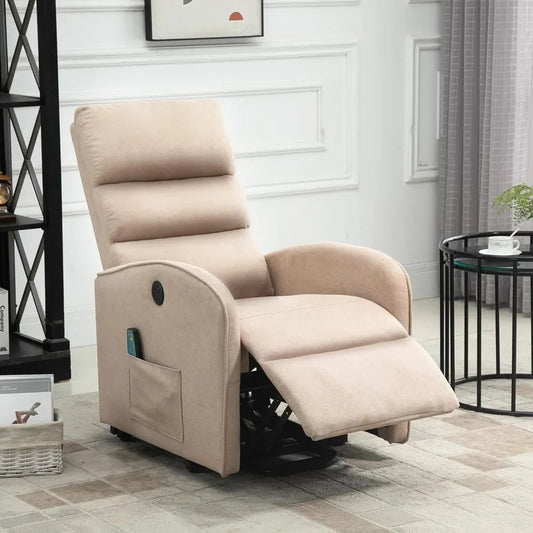 Lift Recliner Chair for Elderly, Electric Recliner with Heat & Vibration with Side Pocket & USB Port, Elderly Recliner Chair