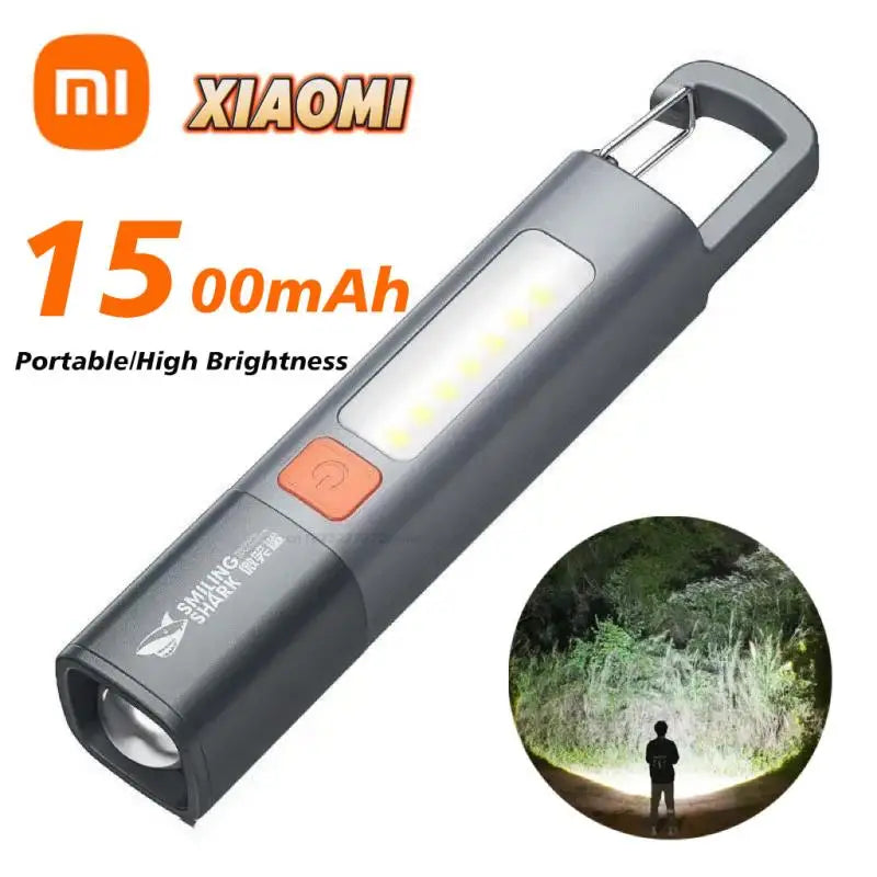 Xiaomi Outdoor Flashlight Portable Strong Light Variable Focus Floodlight Side Lights Mini Flashlight Lamp High Brightness New ﻿