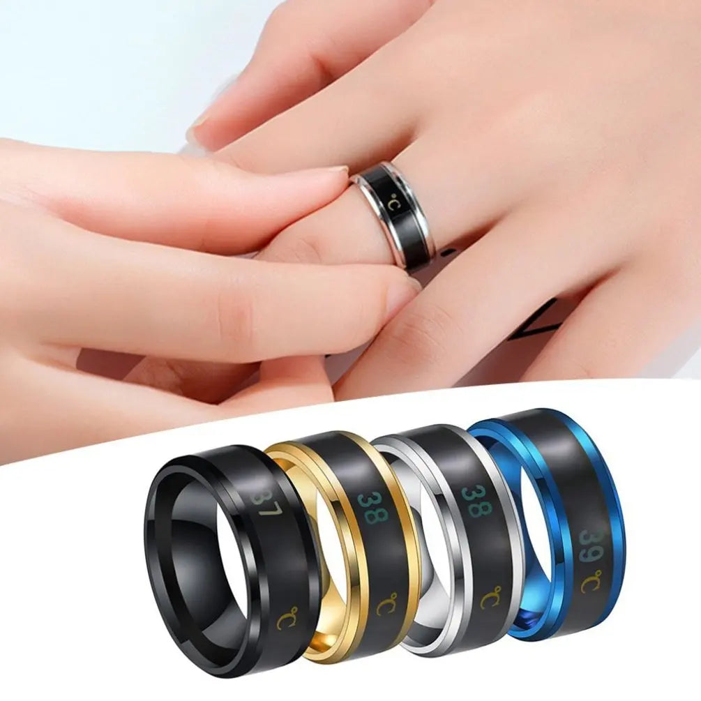 New Intelligent Sensor Temperature Letter Ring 2023 New fashion