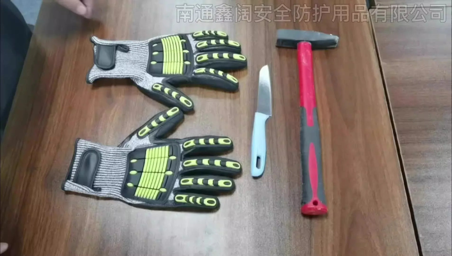 Anti Impact Cut Resistant Work gloves Mechanix anti-cut wear shockproof anti-smash oil mining drilling Protection Working gloves