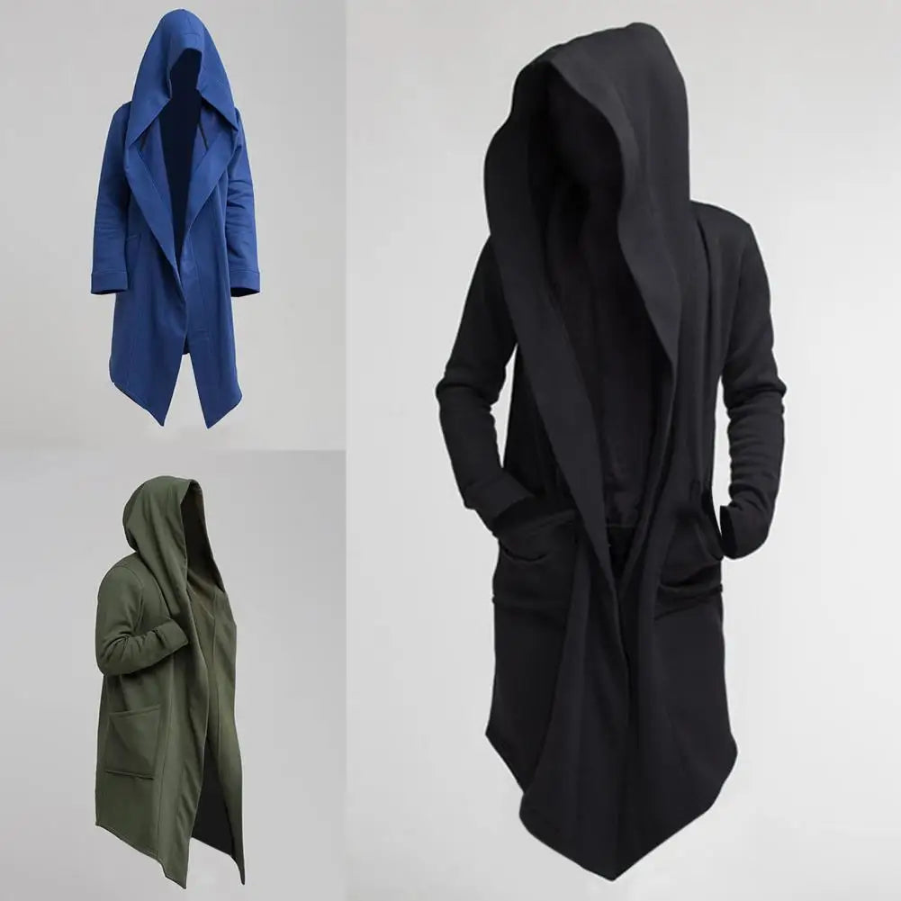 Fashionable Trench Coat  Warm Leisure Men Coat  Solid Color Long