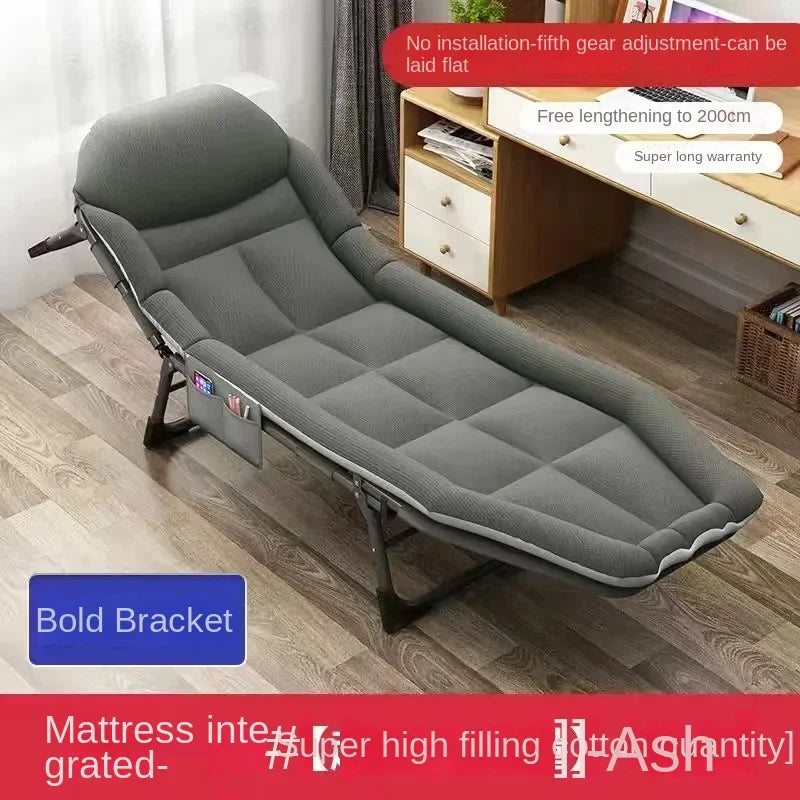 Portable Sponge Folding Chair Bed Lengthen Cot Office Hospital Napping Camping Simple Sleep Relax Chair Backrest chair Sofa