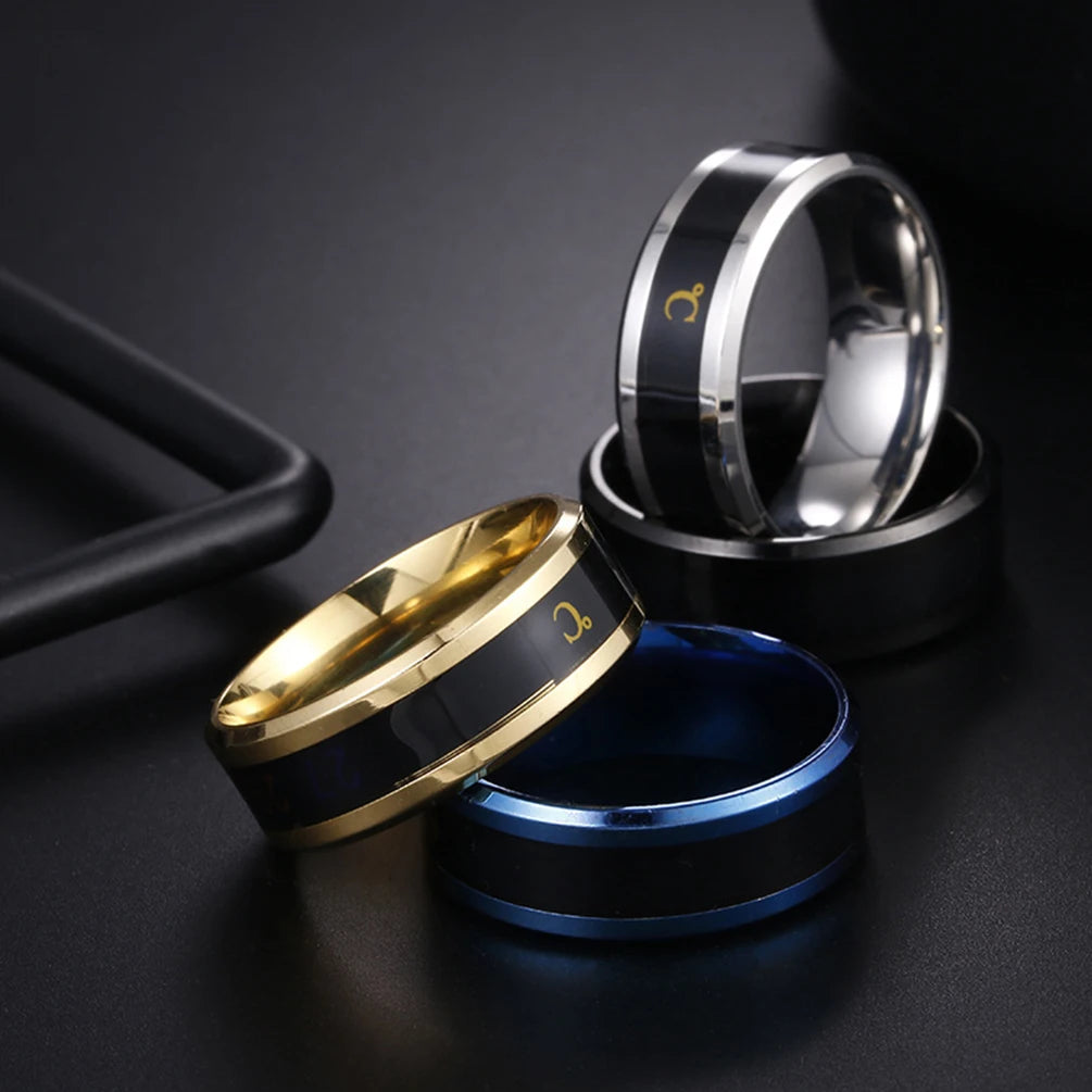 New Intelligent Sensor Temperature Letter Ring 2023 New fashion