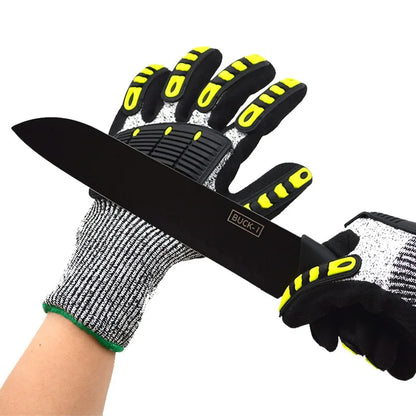 Anti Impact Cut Resistant Work gloves Mechanix anti-cut wear shockproof anti-smash oil mining drilling Protection Working gloves