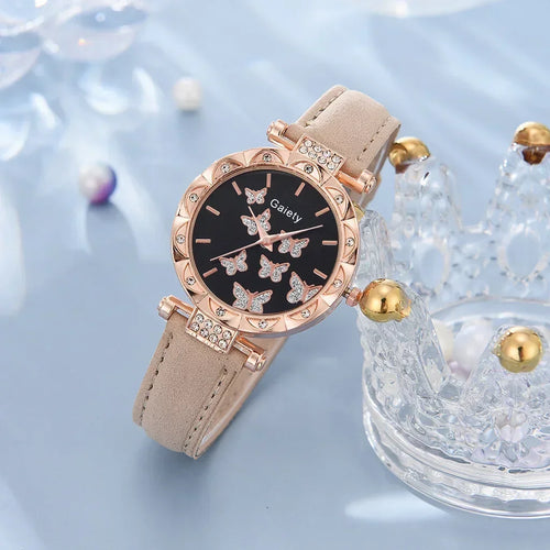 6/1pcs Set Women Watch Ring Necklace Earrings Bracelet Set Watches