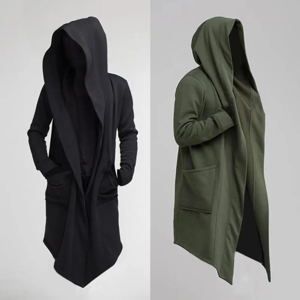 Fashionable Trench Coat  Warm Leisure Men Coat  Solid Color Long