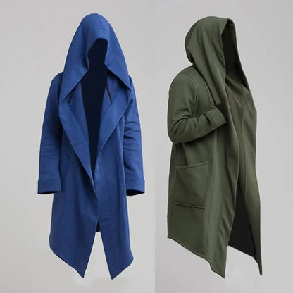 Fashionable Trench Coat  Warm Leisure Men Coat  Solid Color Long