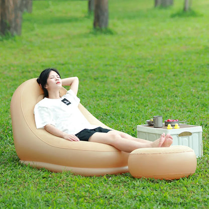 Camp Foldable Lazy Bag Air Sofa Beach Outdoor Romantic Air Sofa Nature Inflatable Relexing Indoor Lounge Chair Toldos Camp Stuff