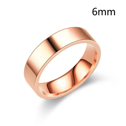 3/4/6/8mm Wide Stainless Steel Rings High Polished New Fashion Classic And Generous For Men's And Women's Кольцо Jewelry Gift